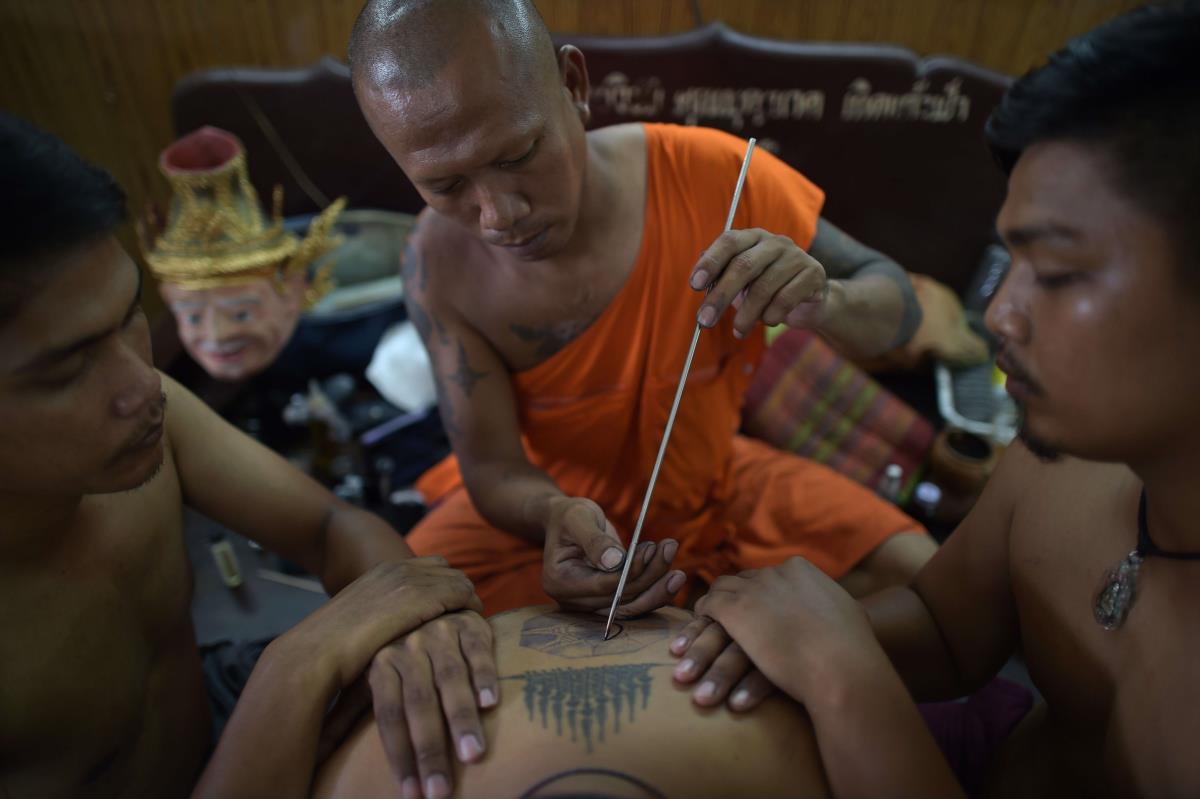 Tattooed By A Buddhist Monk | During his travels to Bangkok, Austin  recieved a traditional Sak Yant tatto from a buddhist monk 😱 | By UNILAD  Adventure | We've made it to